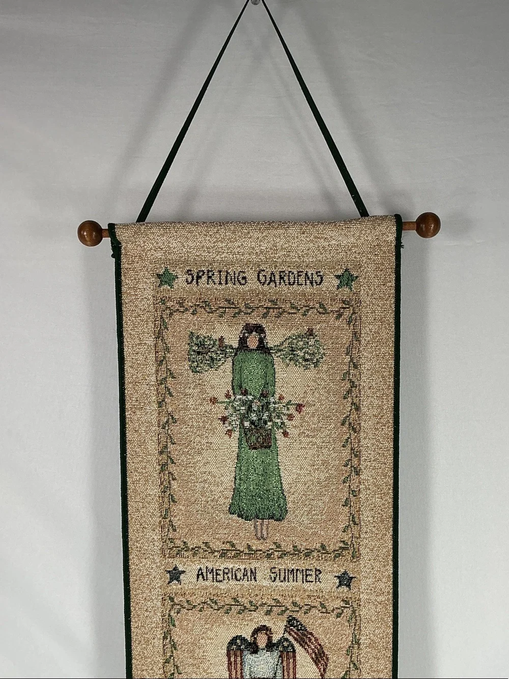 Art's Unique Seasonal Angels Vertical Bell Pull Wall Tapestry Cindy Shamlian